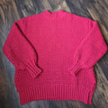Red Chunky Knit Wool Sweater