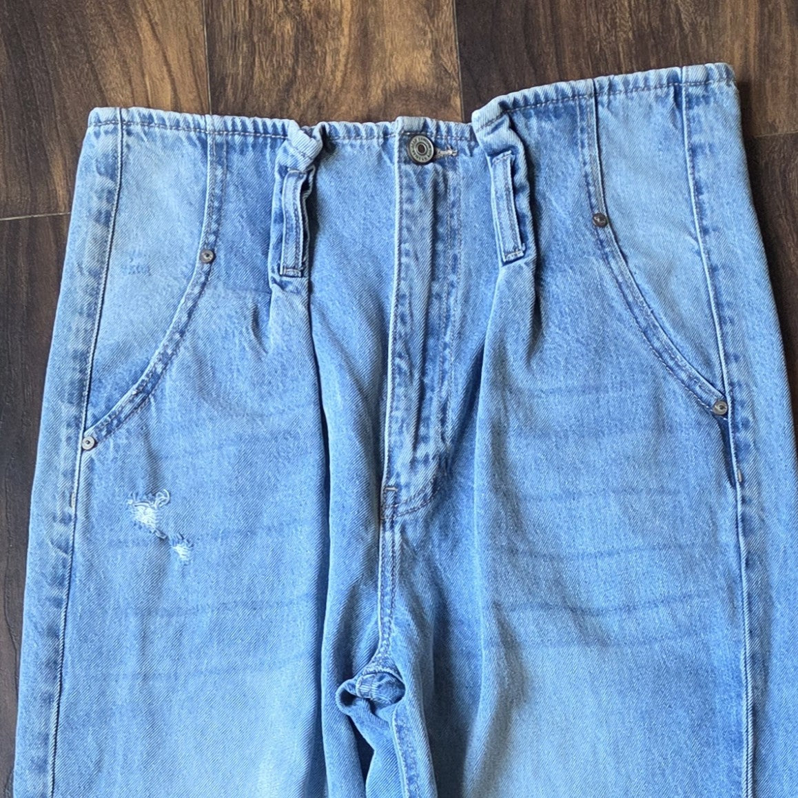 Kancan High Rise Paper Bag Jeans