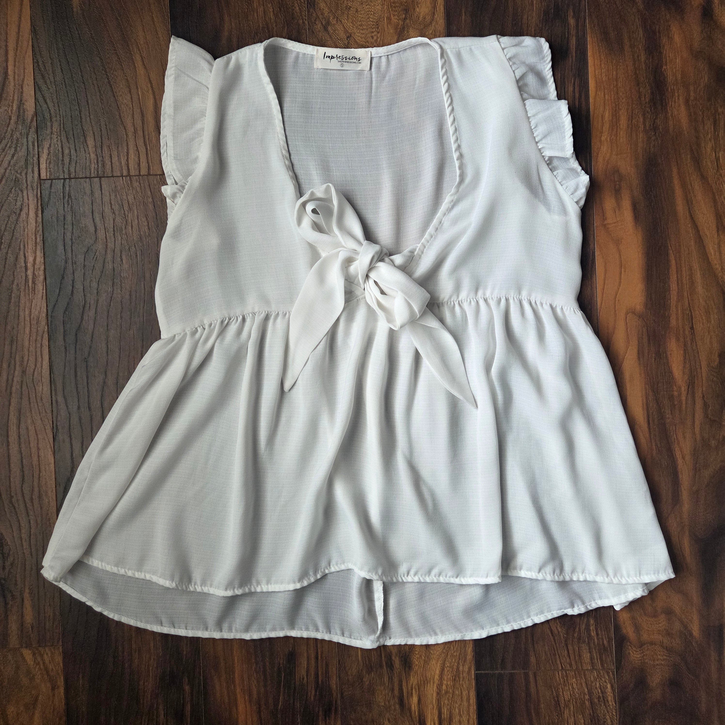 Impressions Boutique Tie Front Blouse