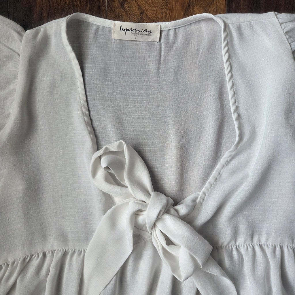 Impressions Boutique Tie Front Blouse