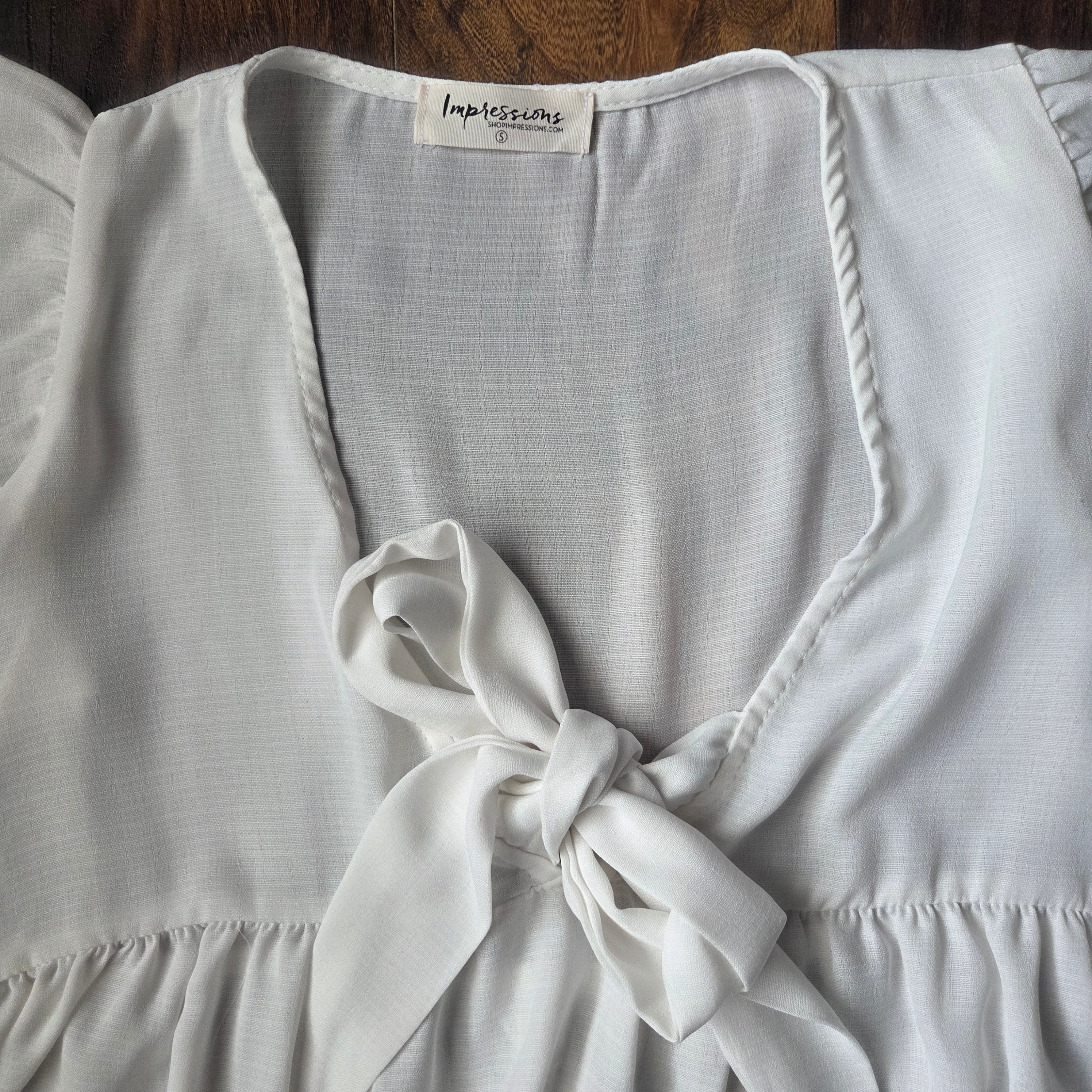 Impressions Boutique Tie Front Blouse