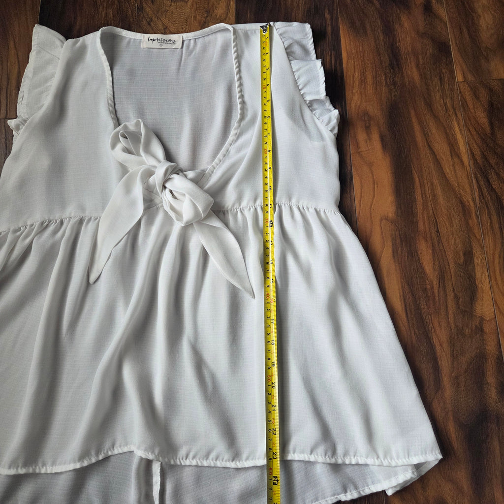 Impressions Boutique Tie Front Blouse