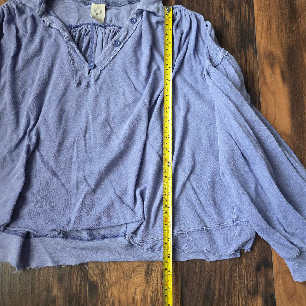 Free People We The Free Medium Oversized Cropped Long Sleeve