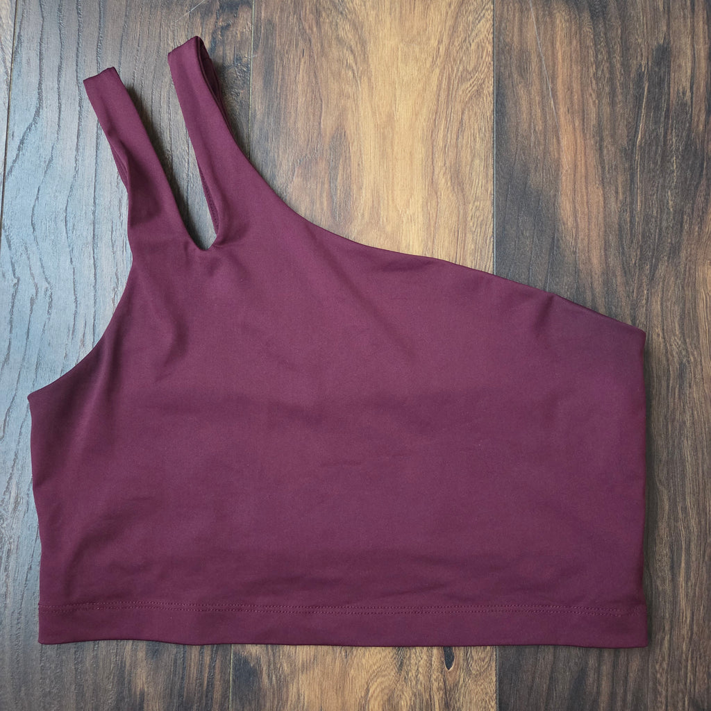 Fabletics Asymmetrical Double Strap Midi Bra