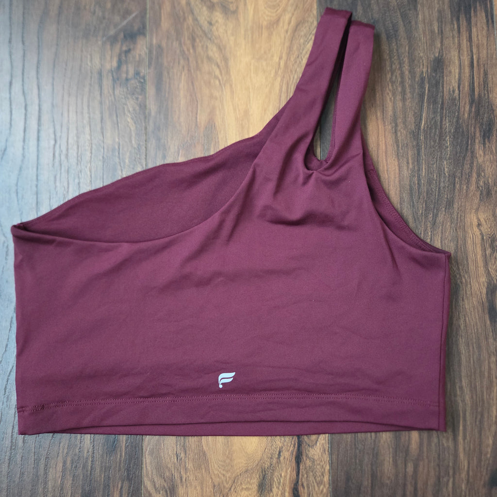Fabletics Asymmetrical Double Strap Midi Bra