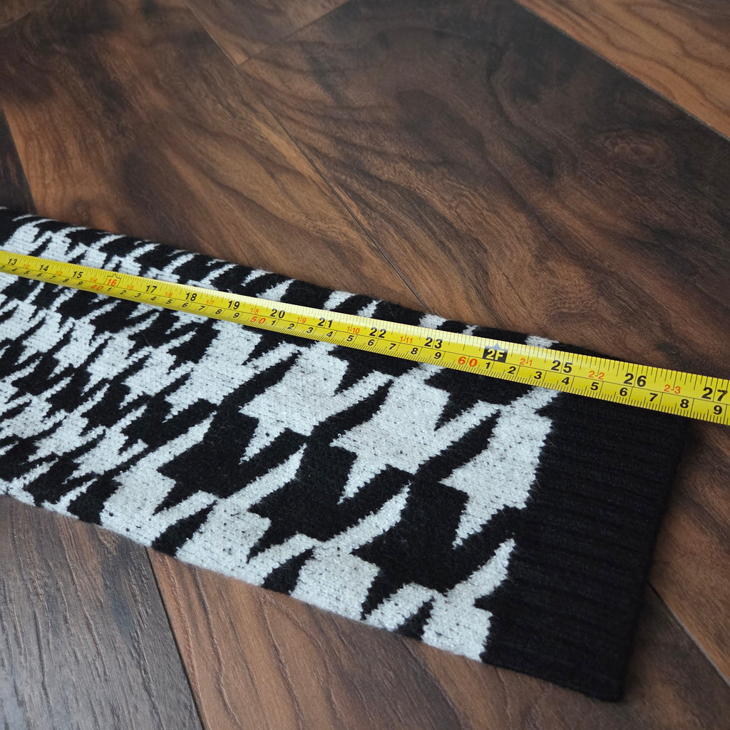 Talbots Black & White Houndstooth Cardigan