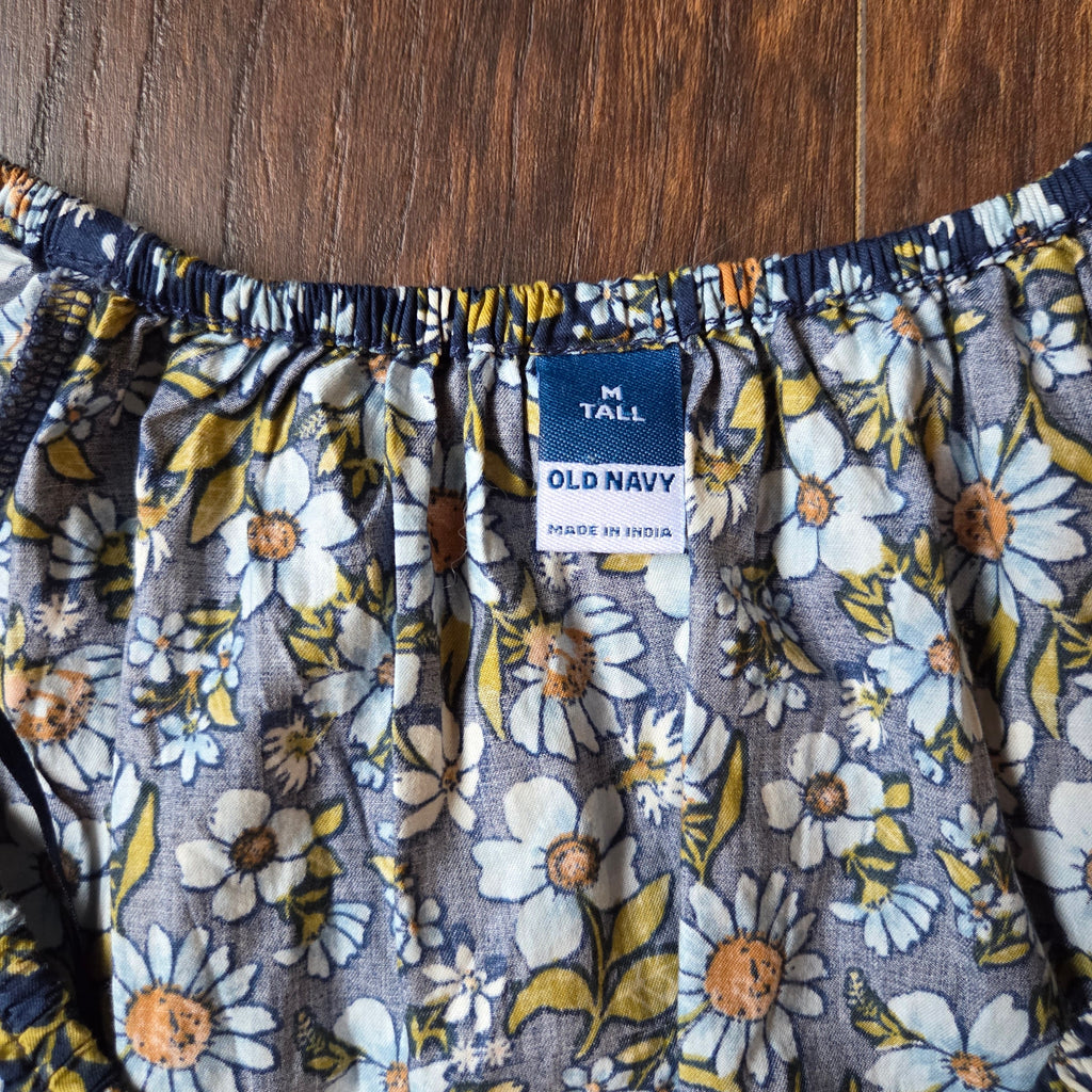 Old Navy Floral V Neck Blouse