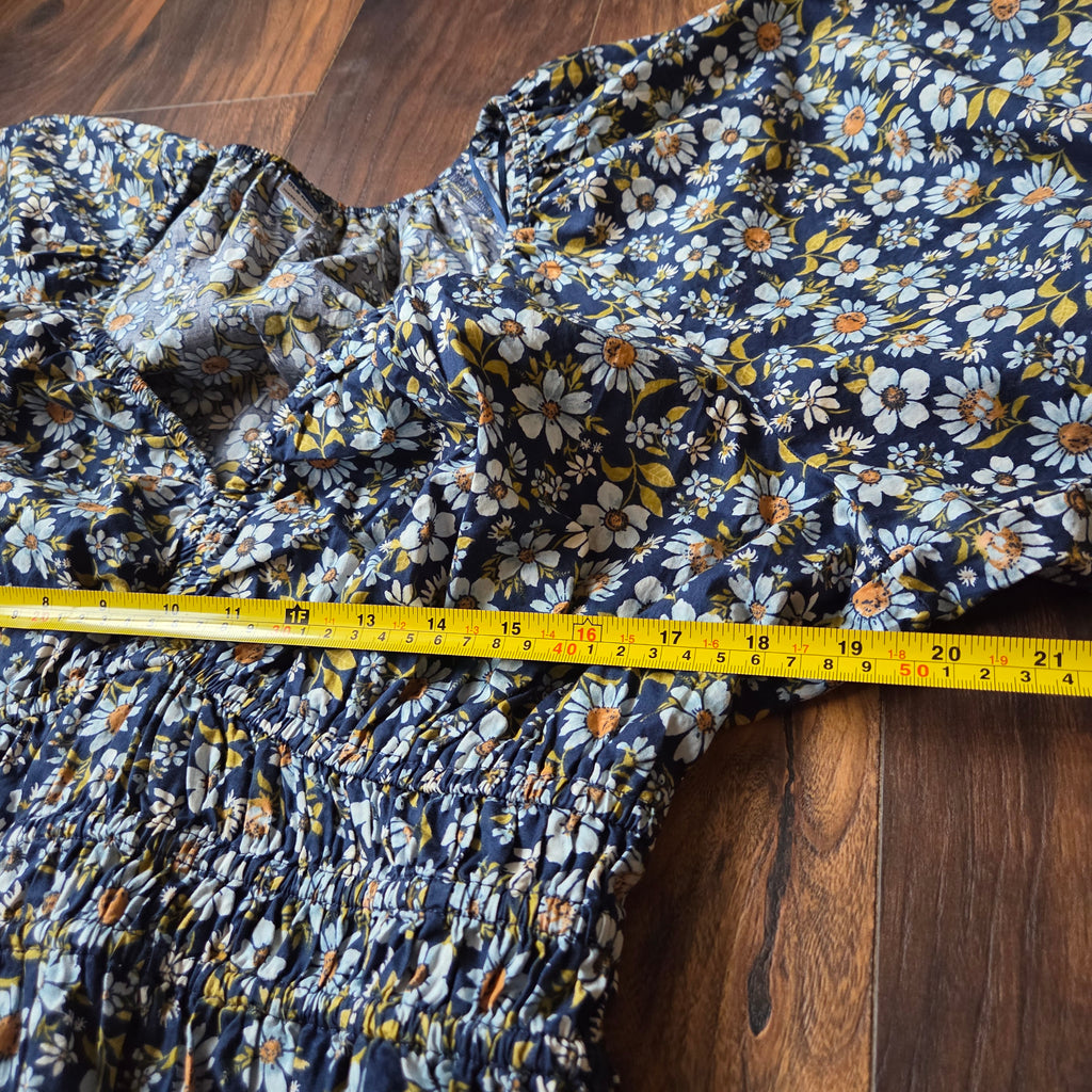 Old Navy Floral V Neck Blouse