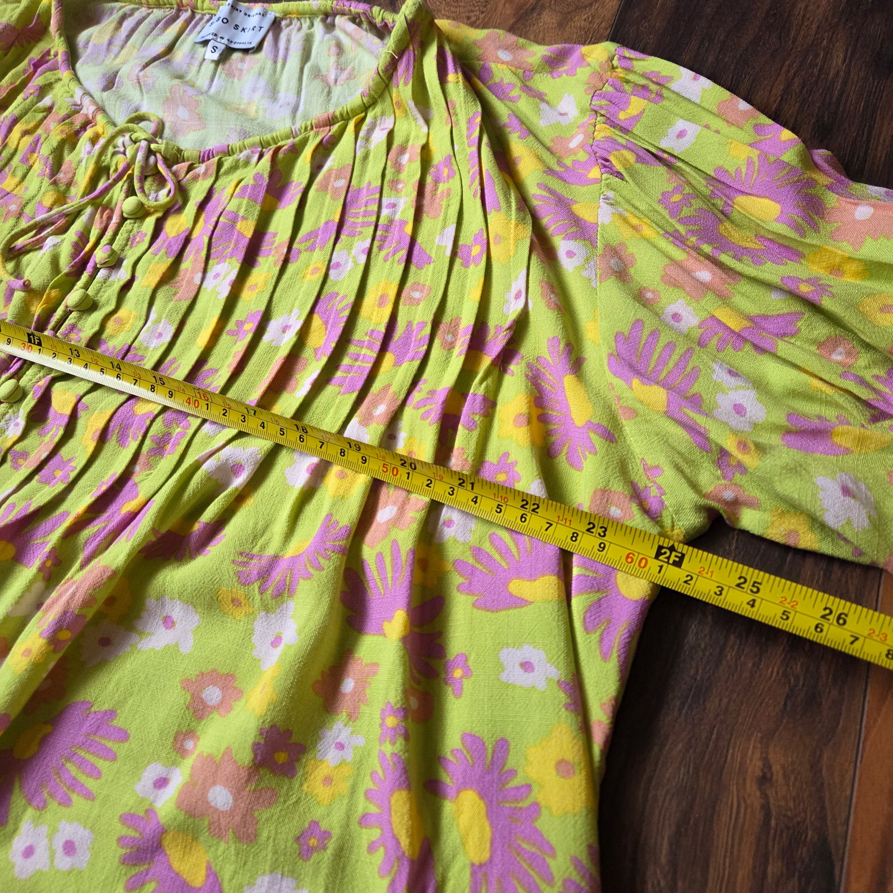 Sabo Skirt Floral Puff Sleeve Crop Top