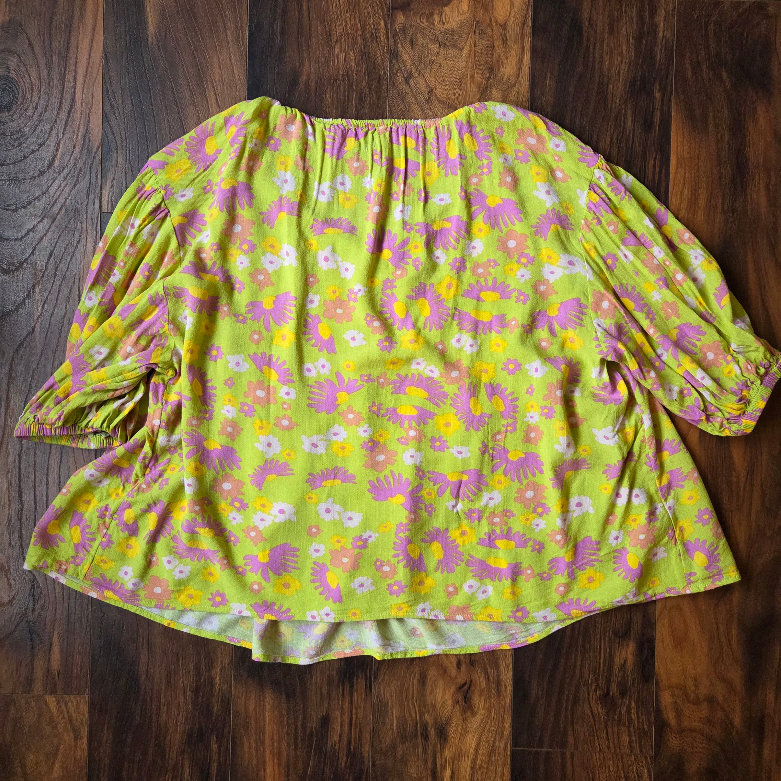 Sabo Skirt Floral Puff Sleeve Crop Top