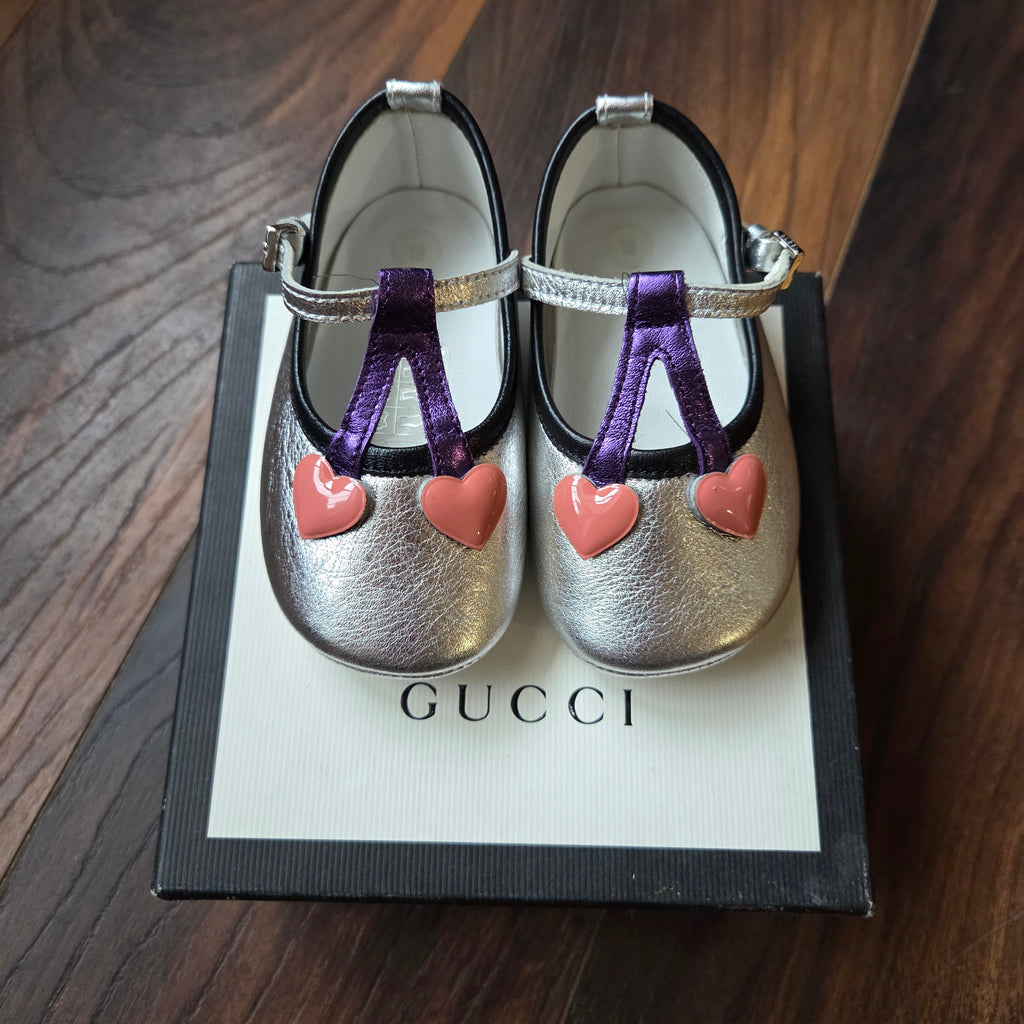 Gucci Ballet Flats with Cherry Heart