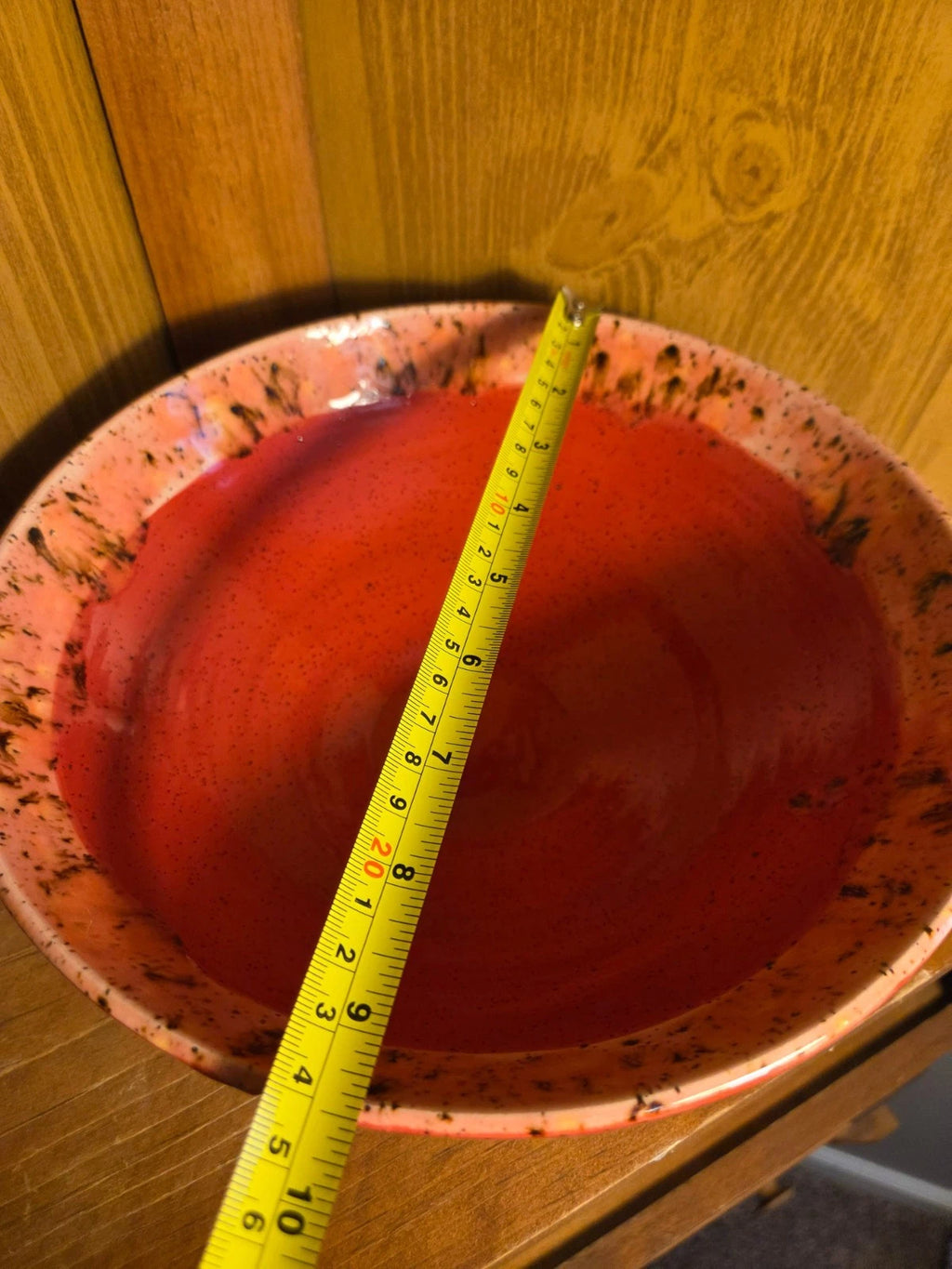 Handmade Pottery Serving Bowls – Set of 3 – Red Glaze w/ Speckled Rim