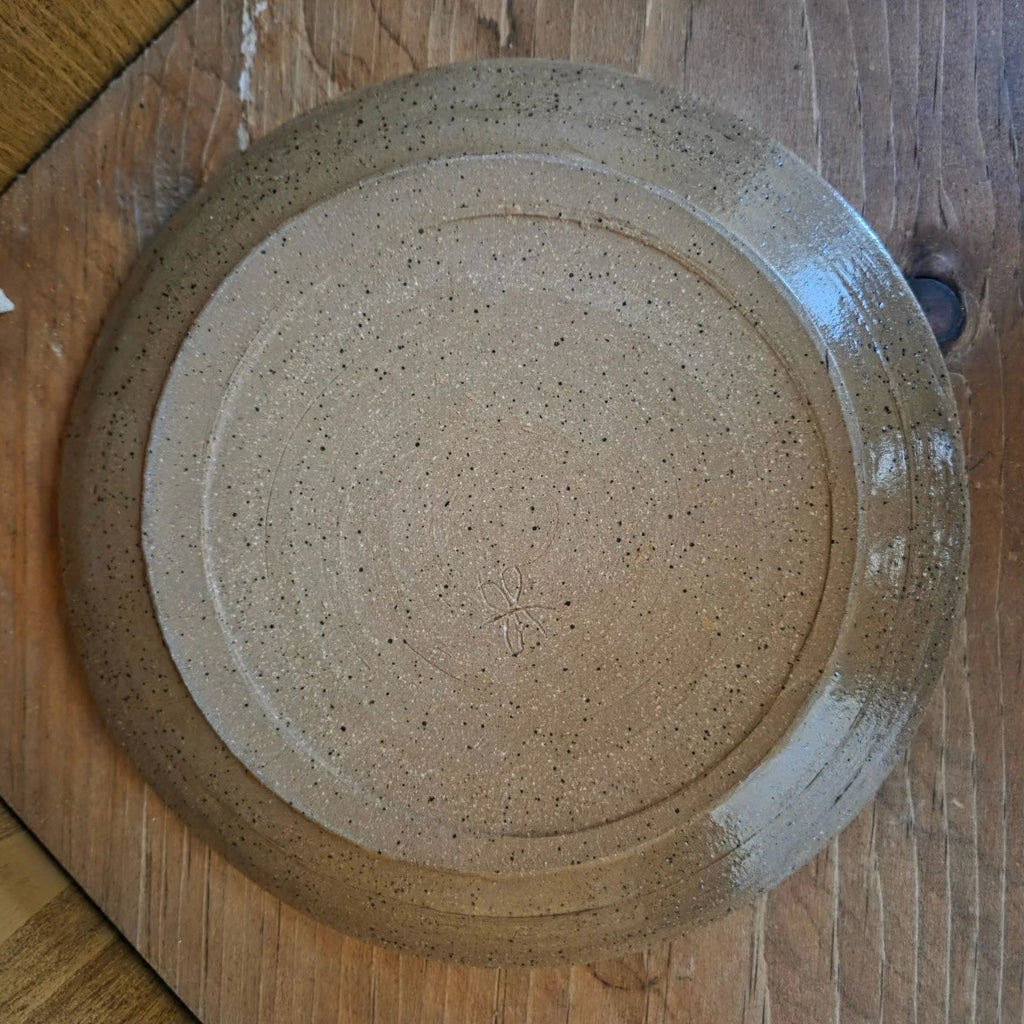 Handmade Pottery Stoneware Salad Plate 7" Artist Stamped