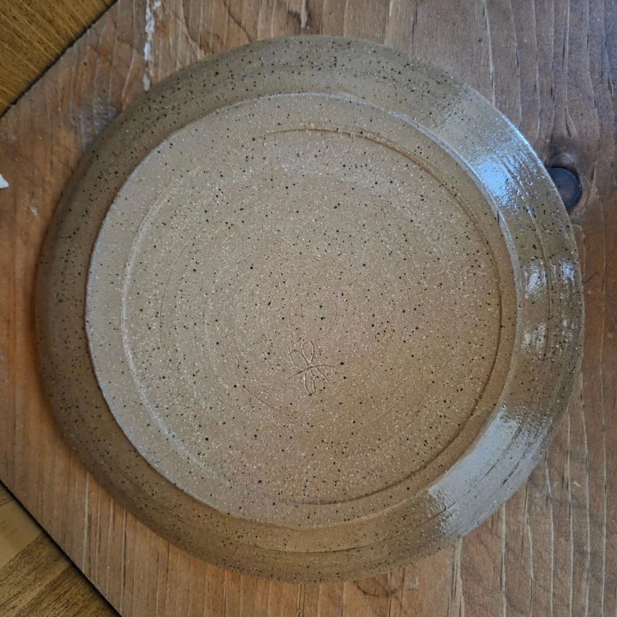 Handmade Pottery Stoneware Salad Plate 7" Artist Stamped