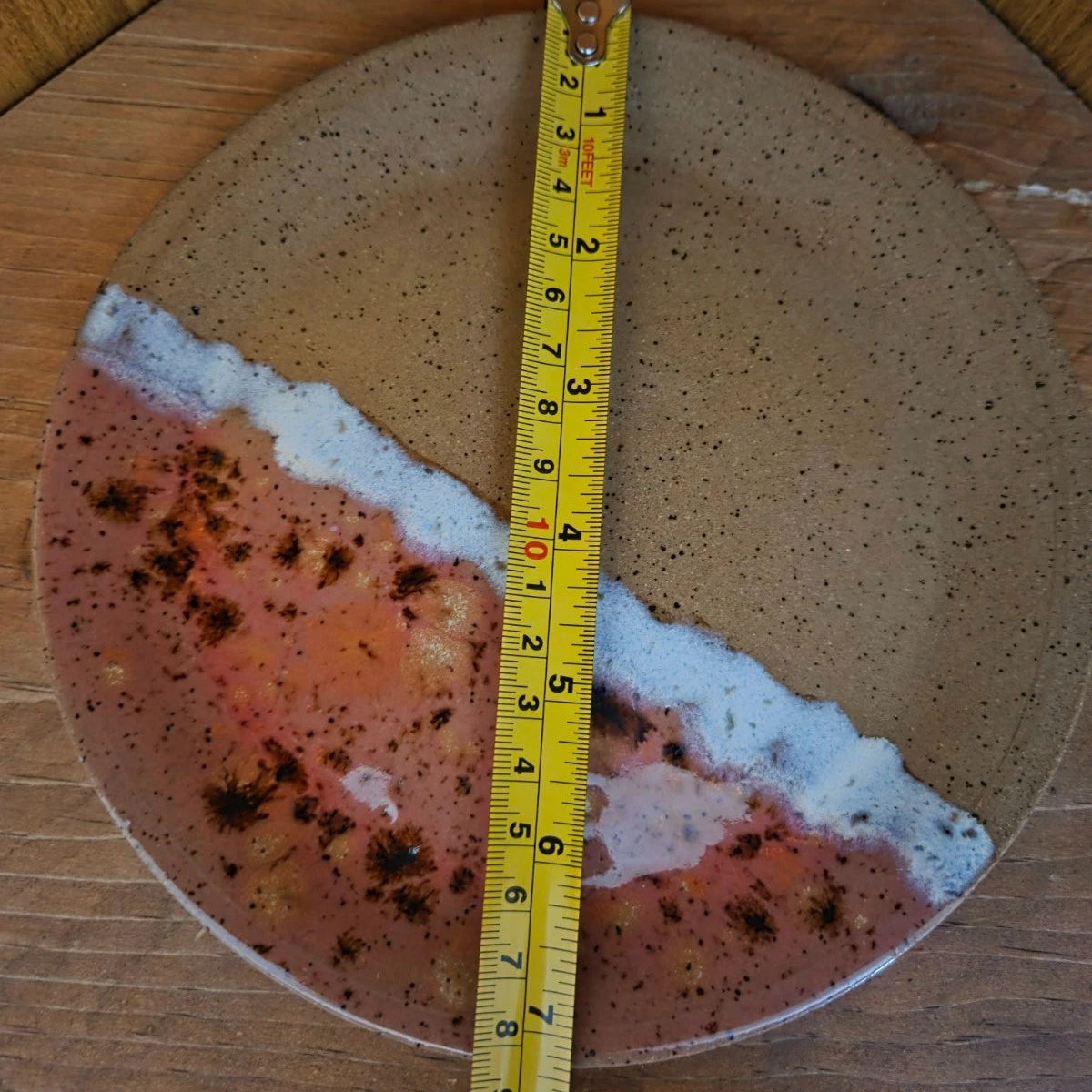 Handmade Pottery Stoneware Salad Plate 7" Artist Stamped