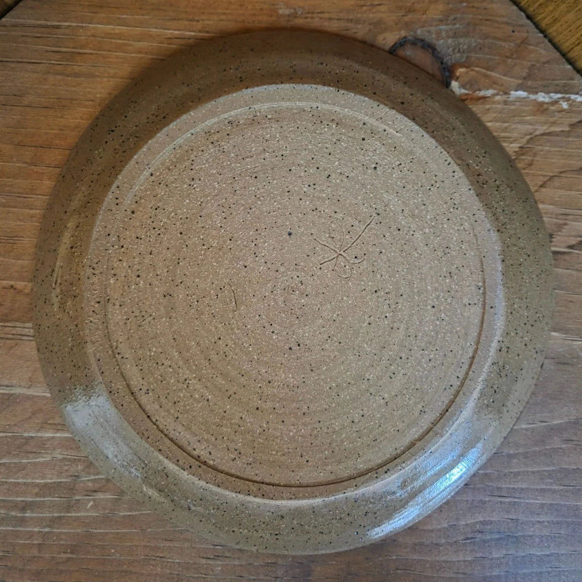 Handmade Pottery Stoneware Salad Plate 7" Artist Stamped