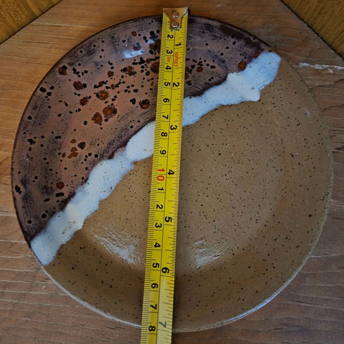 Handmade Pottery Stoneware Salad Plate 7" Artist Stamped