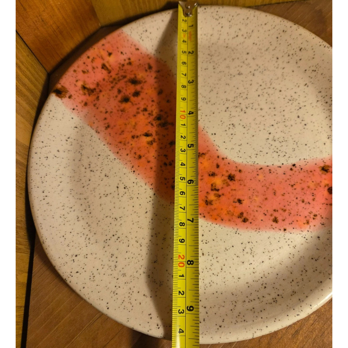 Handmade Pottery Stoneware Dinner Plate 9.5” Artist Stamped